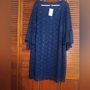 Cocktail dress, Size 24, Teal Blue.